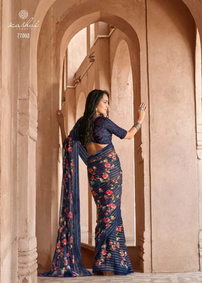 Pure Georgette Saree LT Shraddha Anant Tex Exports Private Limited