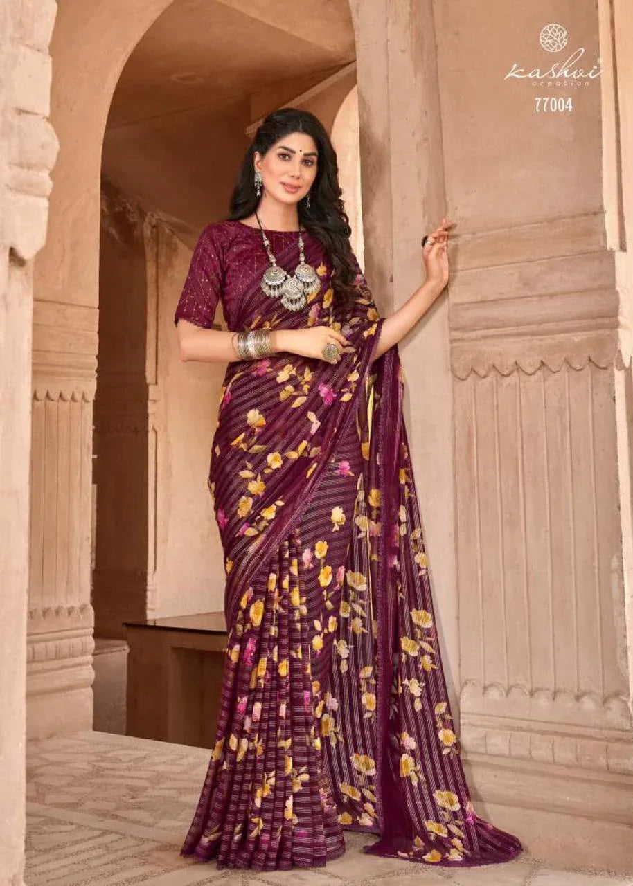 Pure Georgette Saree LT Shraddha Anant Tex Exports Private Limited