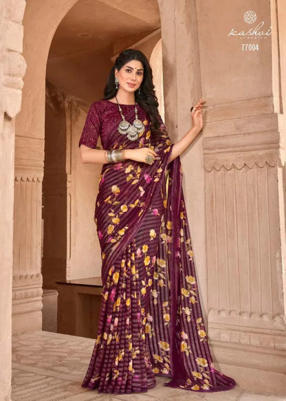 Pure Georgette Saree LT Shraddha Anant Tex Exports Private Limited