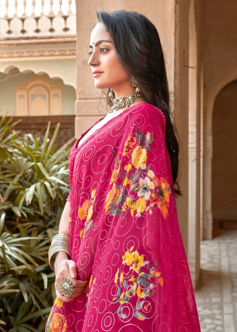 Pure Georgette Saree LT Shraddha Anant Tex Exports Private Limited