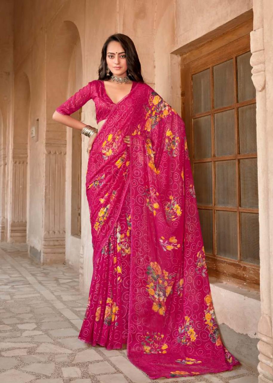 Pure Georgette Saree LT Shraddha Anant Tex Exports Private Limited