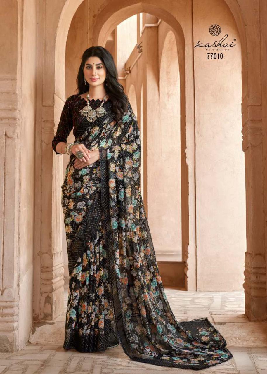 Pure Georgette Saree LT Shraddha Anant Tex Exports Private Limited