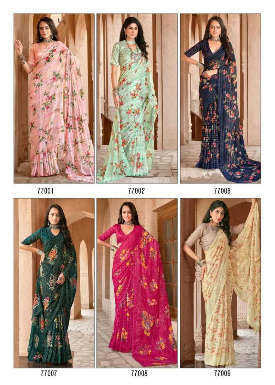 Pure Georgette Saree LT Shraddha Anant Tex Exports Private Limited
