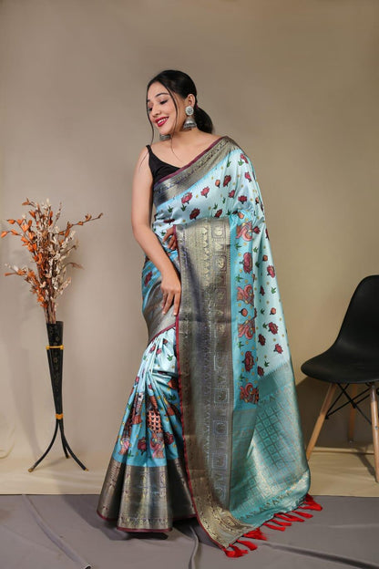Pure Kanchipuram Digital Printed Saree Anant Tex Exports Private Limited