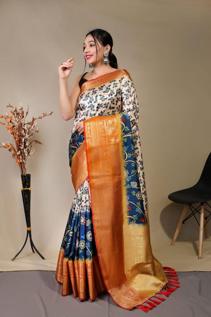 Pure Kanchipuram Digital Printed Saree Anant Tex Exports Private Limited
