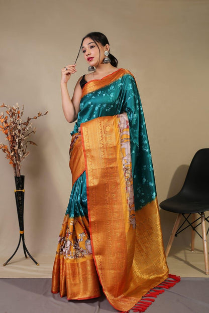 Pure Kanchipuram Digital Printed Saree Anant Tex Exports Private Limited