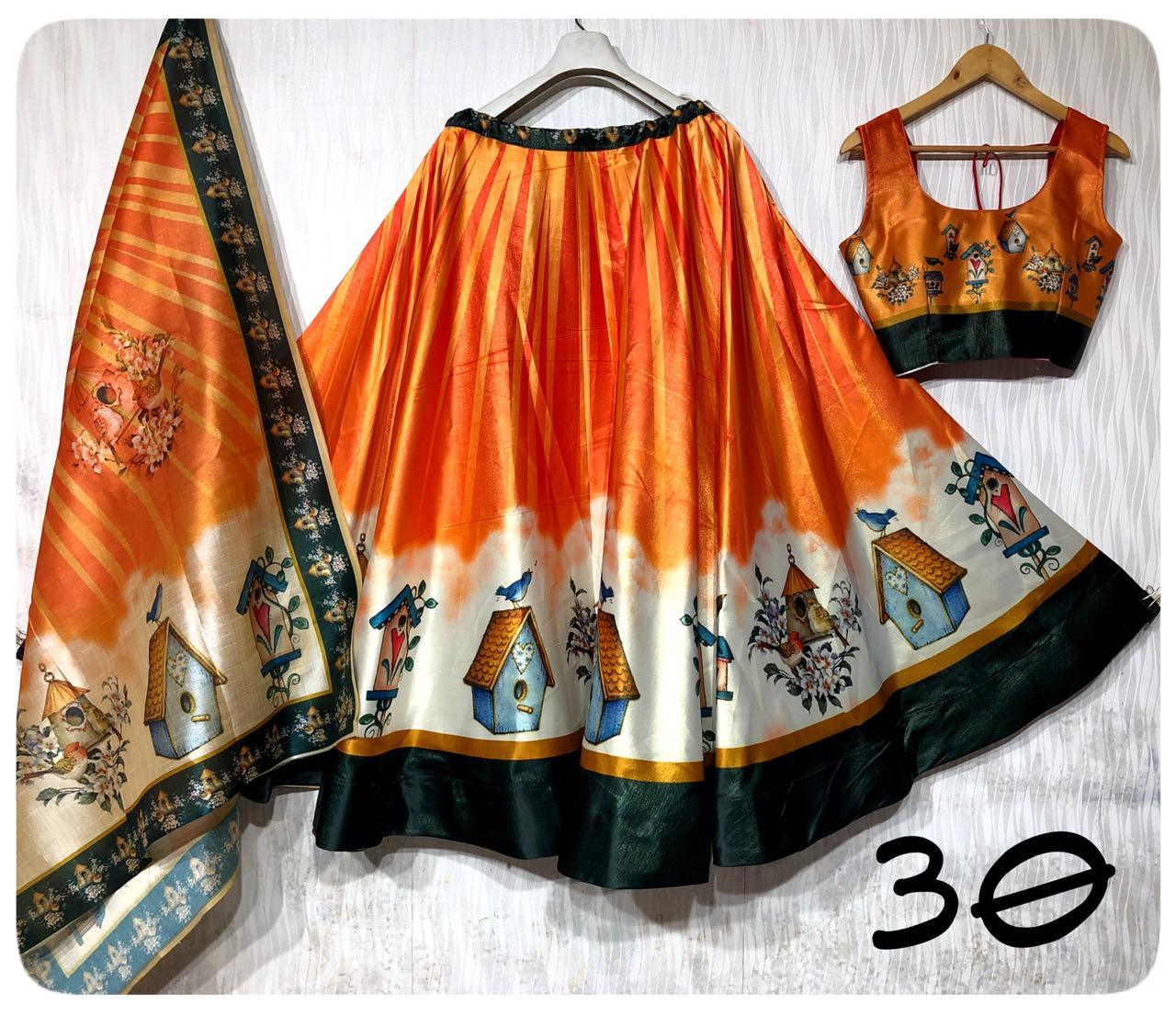 Party Wear Navratri Digital Print Lehenga Choli Anant Tex Exports Private Limited