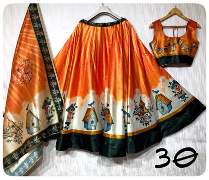 Party Wear Navratri Digital Print Lehenga Choli Anant Tex Exports Private Limited