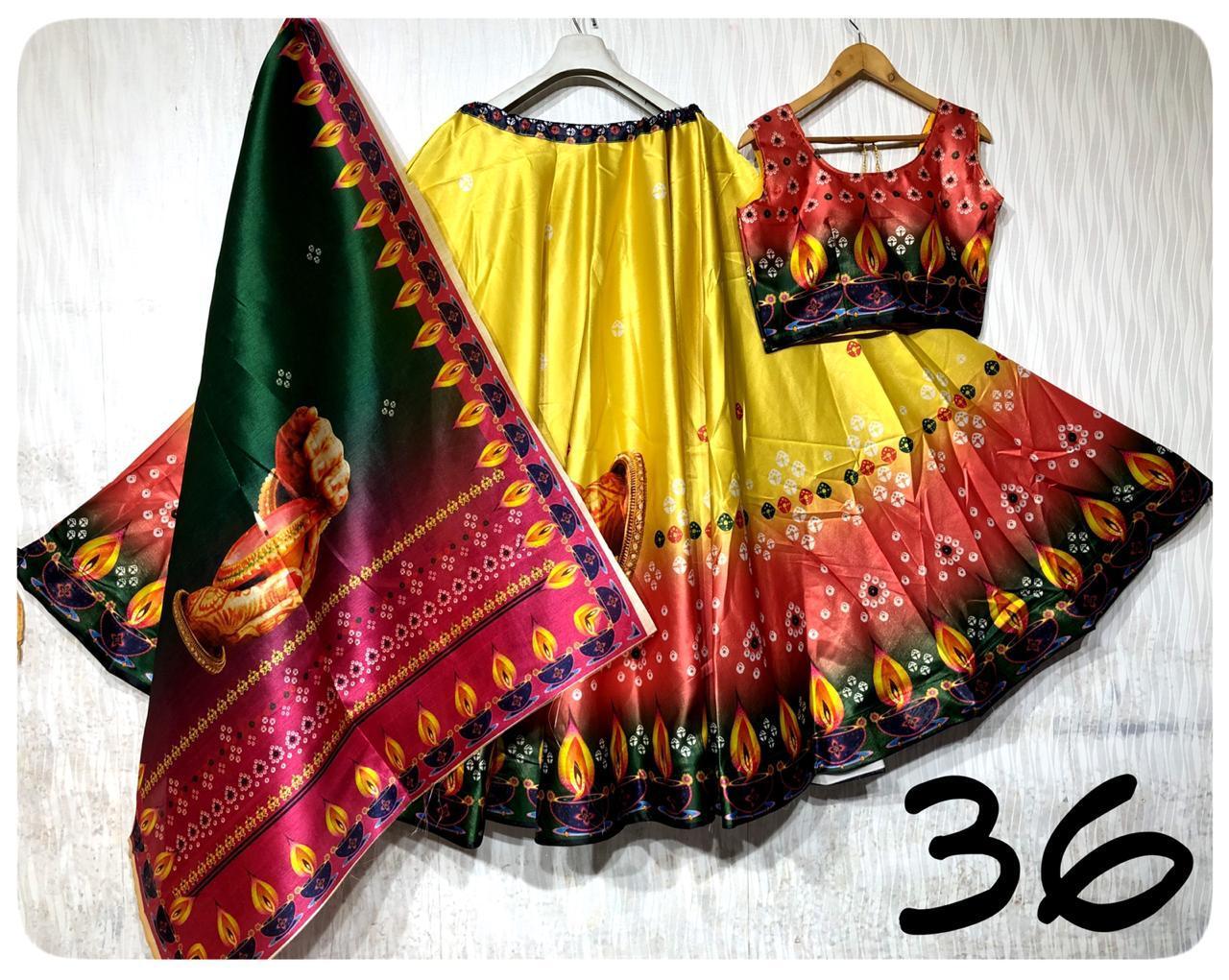 Party Wear Navratri Digital Print Lehenga Choli Anant Tex Exports Private Limited