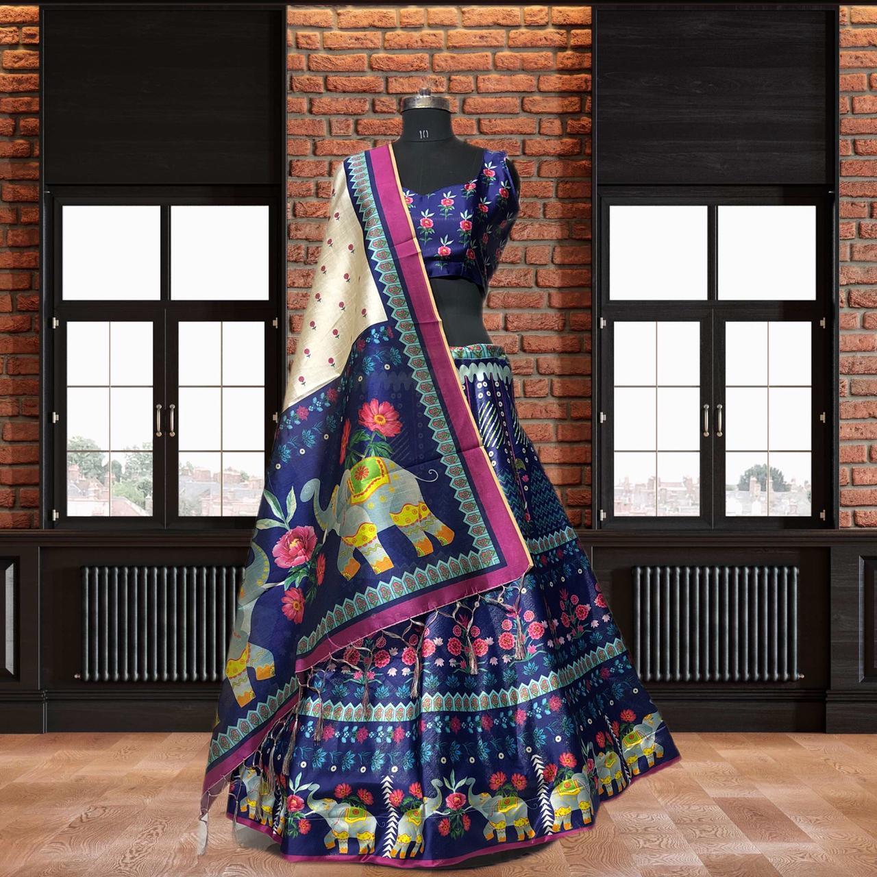 Party Wear Navratri Digital Print Lehenga Choli Anant Tex Exports Private Limited