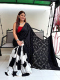Beautiful Partywear Sibori Digital Print Saree Anant Tex Exports Private Limited