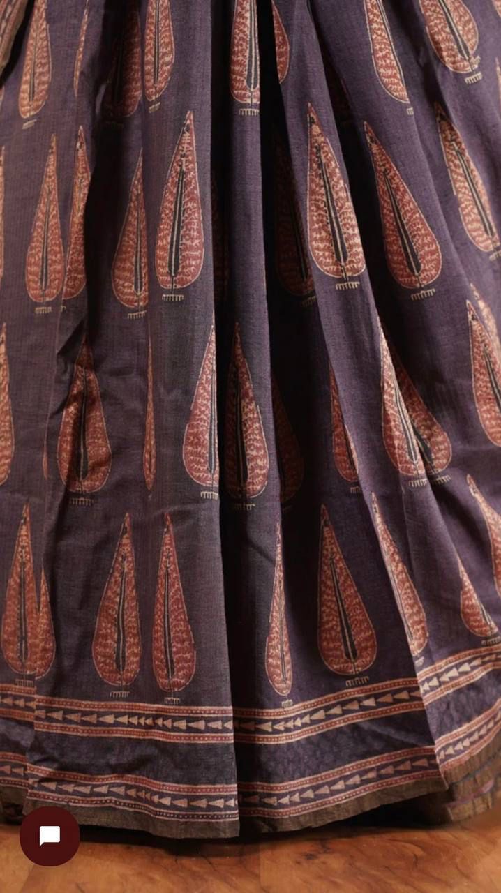 Beautiful Ajrakh Digital Print Saress Anant Tex Exports Private Limited
