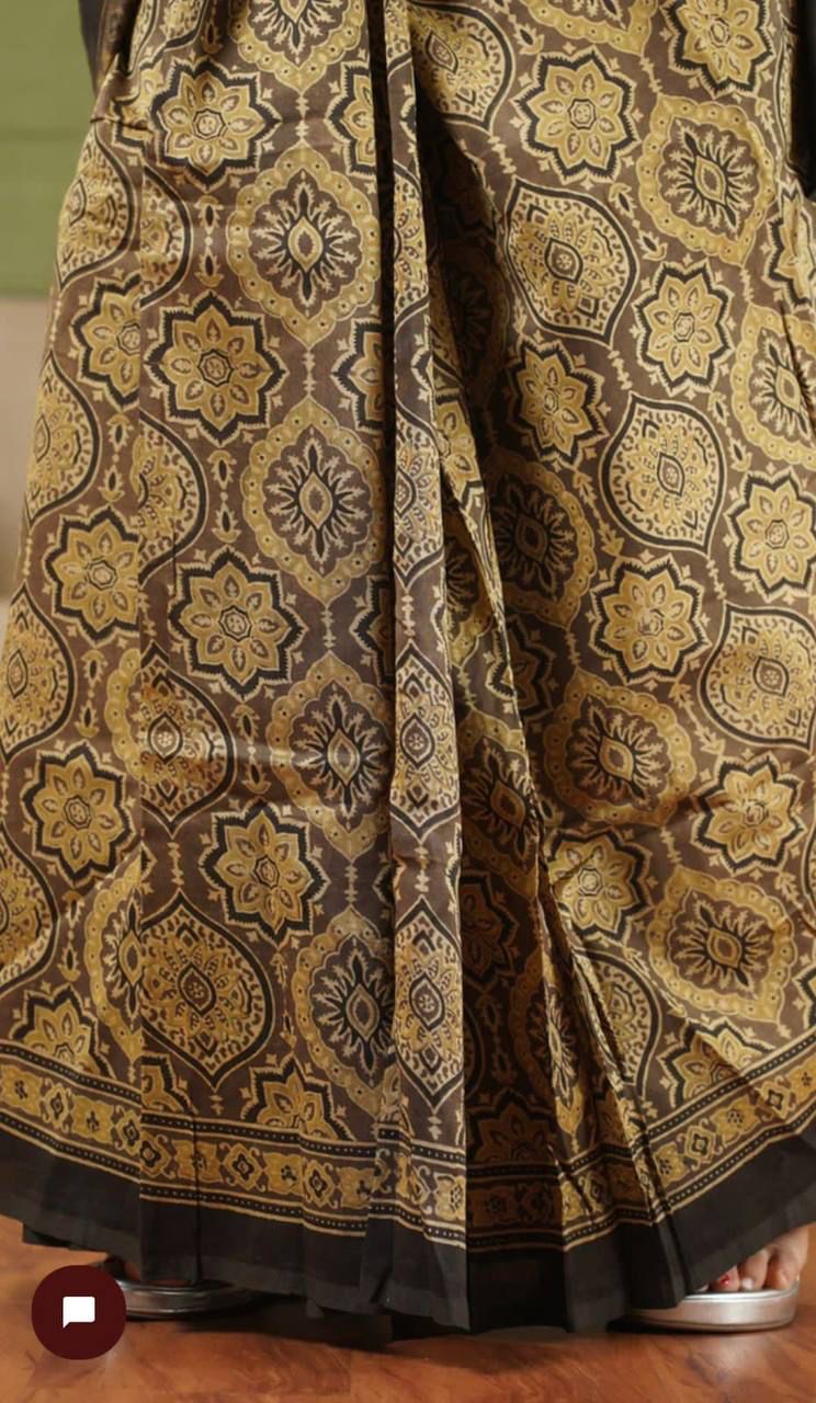 Beautiful Ajrakh Digital Print Saress Anant Tex Exports Private Limited