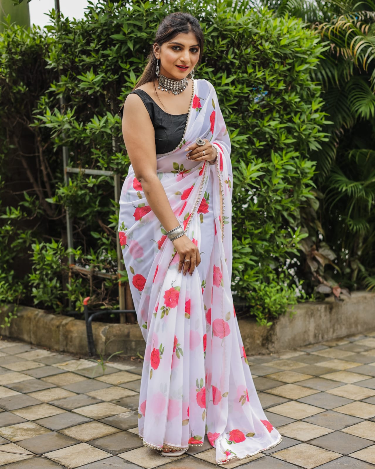 Party Wear Gorgette Saree Anant Tex Exports Private Limited