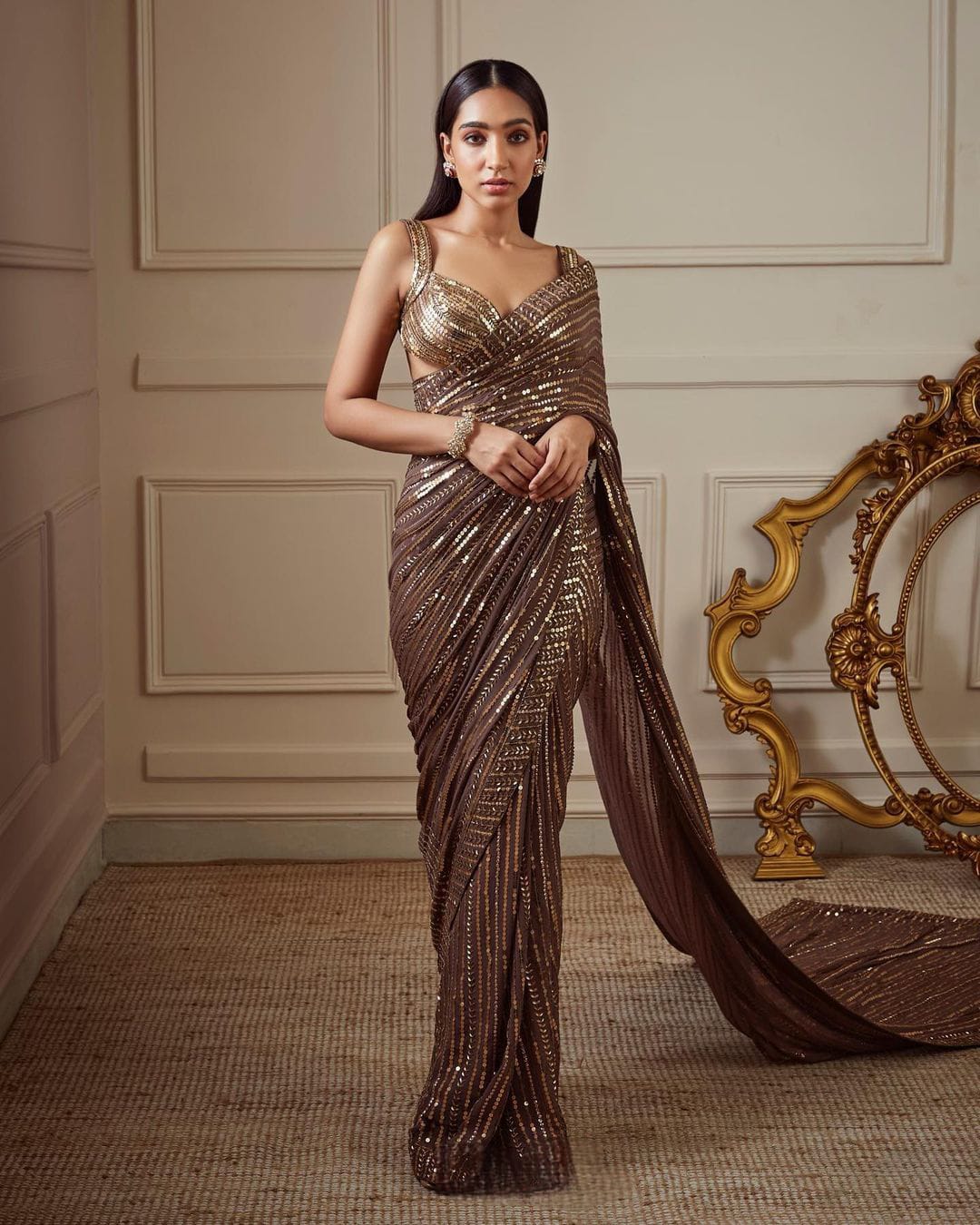 Beautiful Bollywood Georgette With Sequence Saree Anant Tex Exports Private Limited