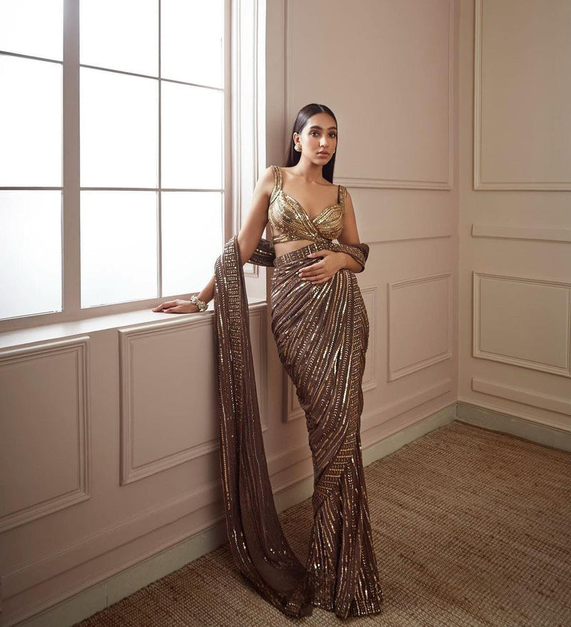 Beautiful Bollywood Georgette With Sequence Saree Anant Tex Exports Private Limited