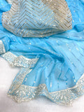 Beautiful Party Wear Pure Georgette With Sequnce Sarees Anant Tex Exports Private Limited