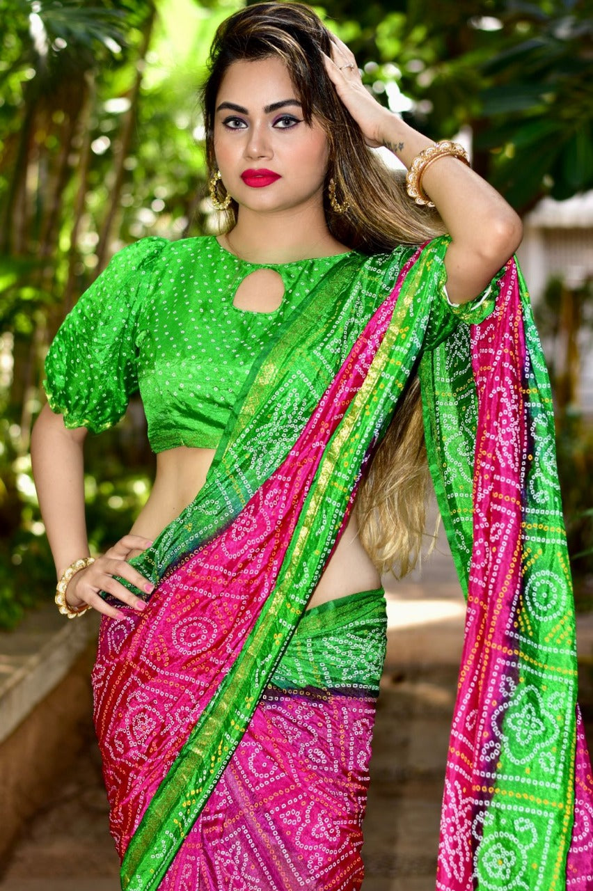 Beautiful Party Wear Bandhani Saree Manjri Vol-2 Anant Tex Exports Private Limited