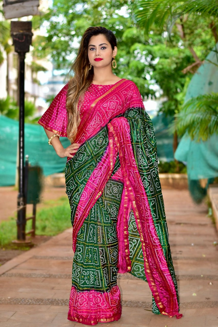 Beautiful Party Wear Bandhani Saree Manjri Vol-2 Anant Tex Exports Private Limited