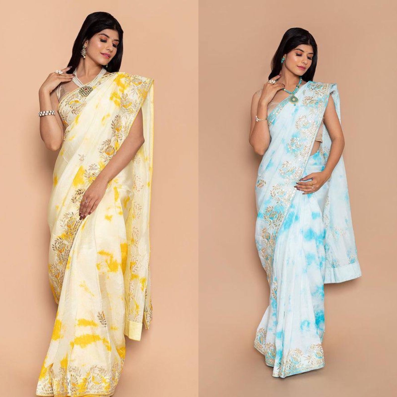 DIGITAL PRINT WITH EMBROIDERED GOTAPATTI WORK SAREE Anant Tex Exports Private Limited