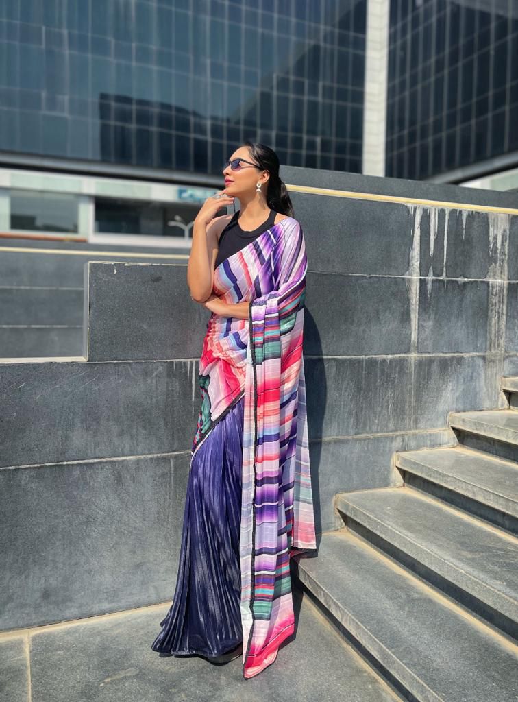 Pleating saree Anant Tex Exports Private Limited