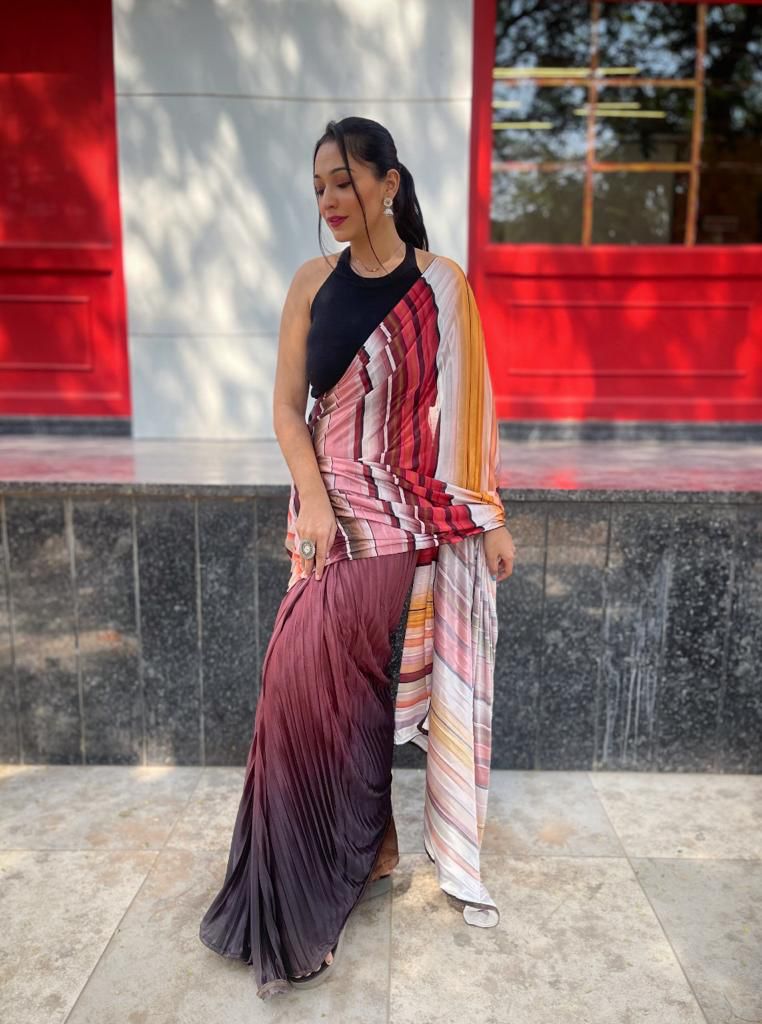 Pleating saree Anant Tex Exports Private Limited