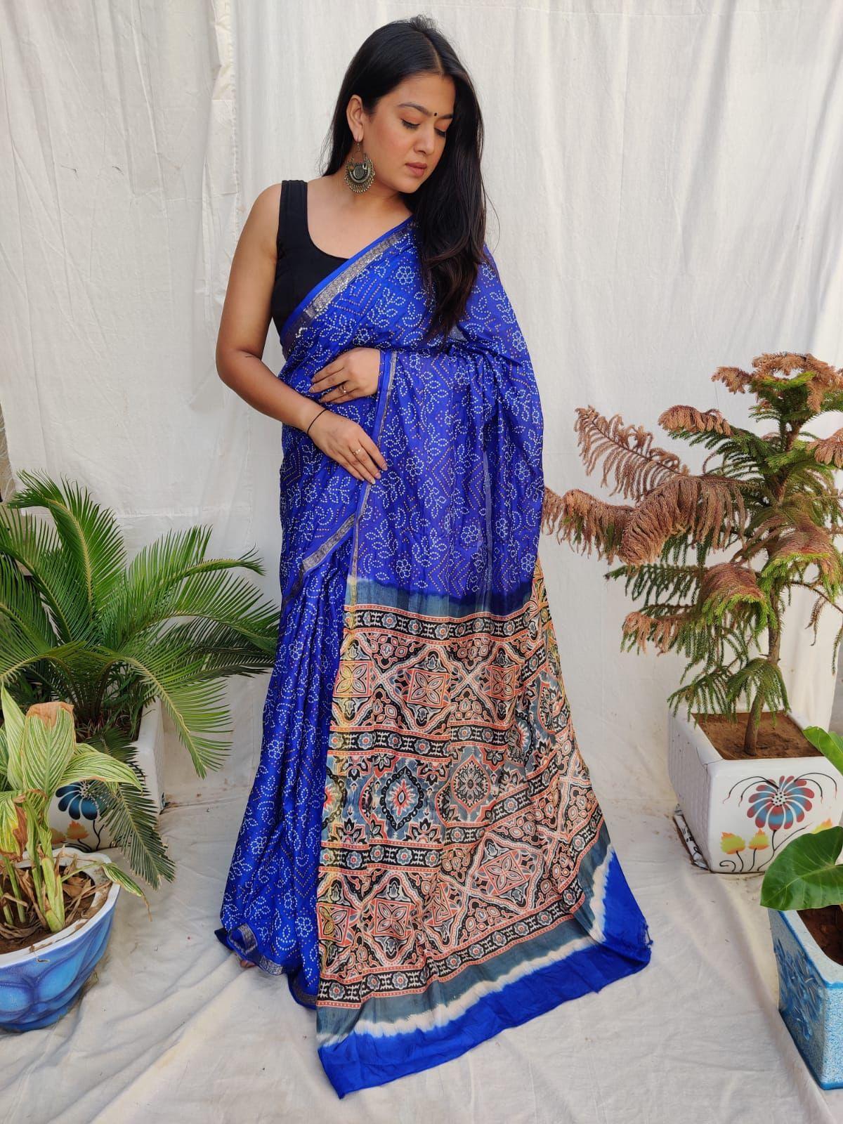 PAVITRA -AJRAKH SILK SAREE Anant Tex Exports Private Limited