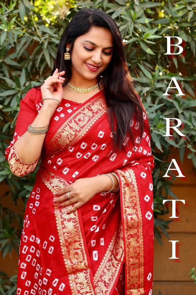 Pure Bandhej Silk Saree Anant Tex Exports Private Limited