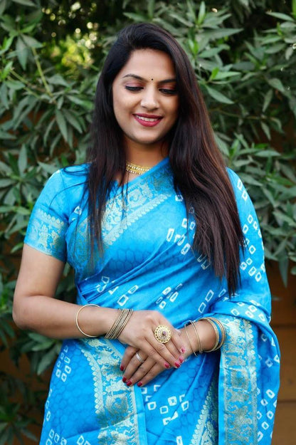 Pure Bandhej Silk Saree Anant Tex Exports Private Limited