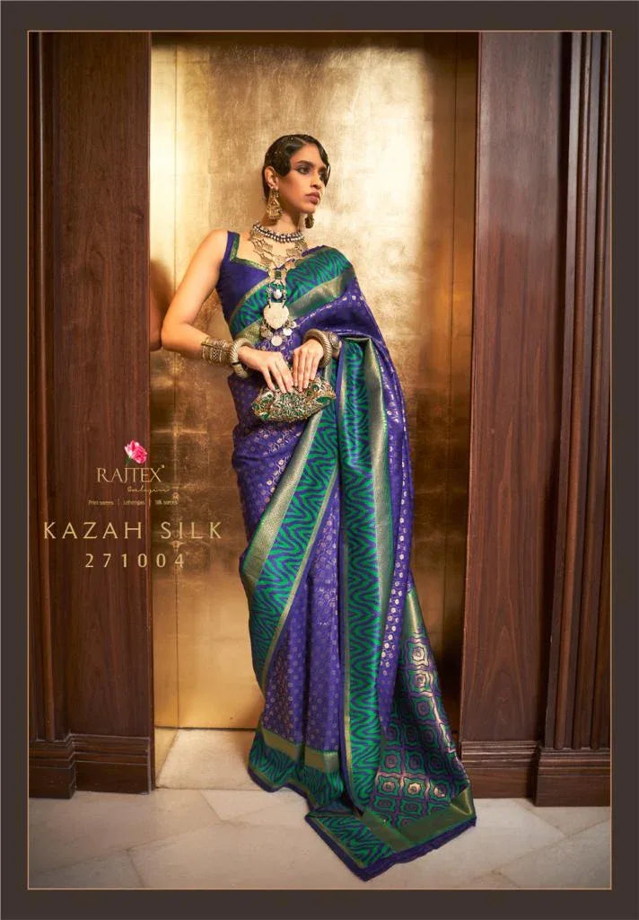 RAJTEX KAZAH SILK IKKAT BORDER SAREE Anant Tex Exports Private Limited