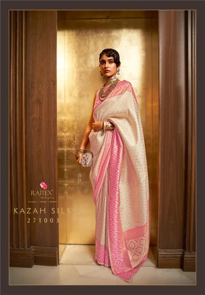 RAJTEX KAZAH SILK IKKAT BORDER SAREE Anant Tex Exports Private Limited