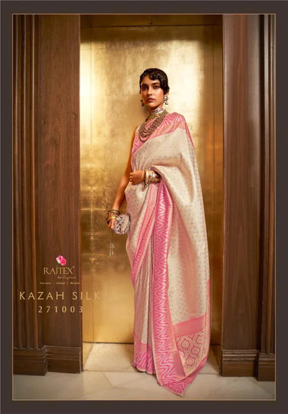 RAJTEX KAZAH SILK IKKAT BORDER SAREE Anant Tex Exports Private Limited