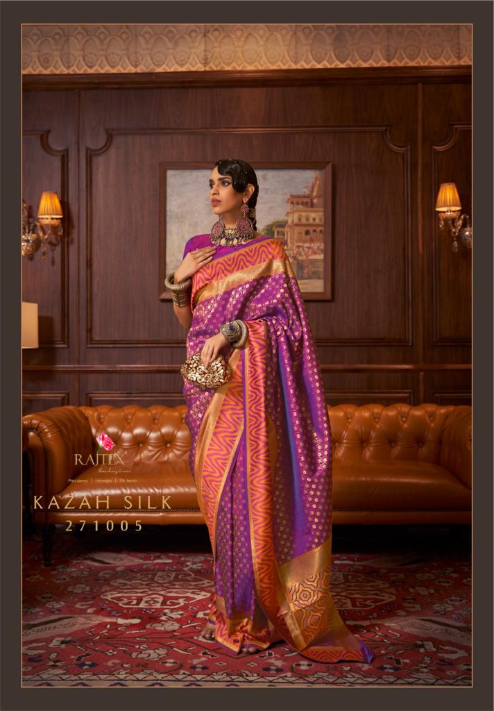 RAJTEX KAZAH SILK IKKAT BORDER SAREE Anant Tex Exports Private Limited