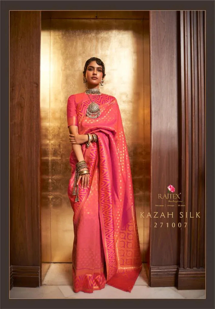 RAJTEX KAZAH SILK IKKAT BORDER SAREE Anant Tex Exports Private Limited