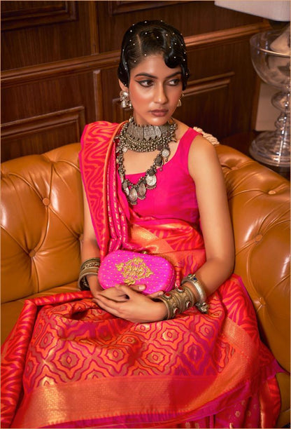 RAJTEX KAZAH SILK IKKAT BORDER SAREE Anant Tex Exports Private Limited