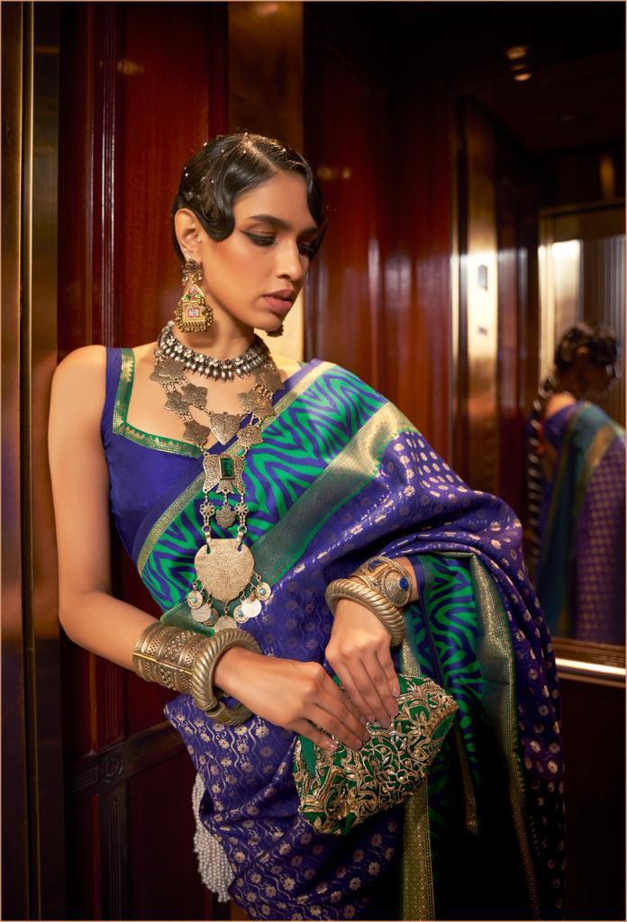 RAJTEX KAZAH SILK IKKAT BORDER SAREE Anant Tex Exports Private Limited