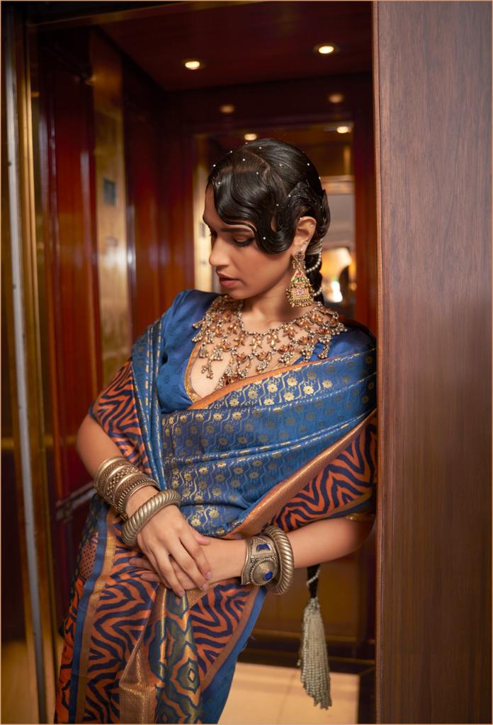 RAJTEX KAZAH SILK IKKAT BORDER SAREE Anant Tex Exports Private Limited