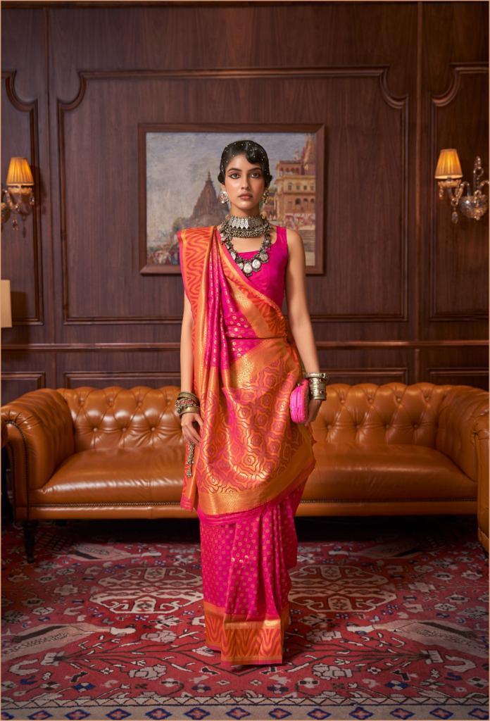 RAJTEX KAZAH SILK IKKAT BORDER SAREE Anant Tex Exports Private Limited