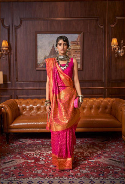 RAJTEX KAZAH SILK IKKAT BORDER SAREE Anant Tex Exports Private Limited
