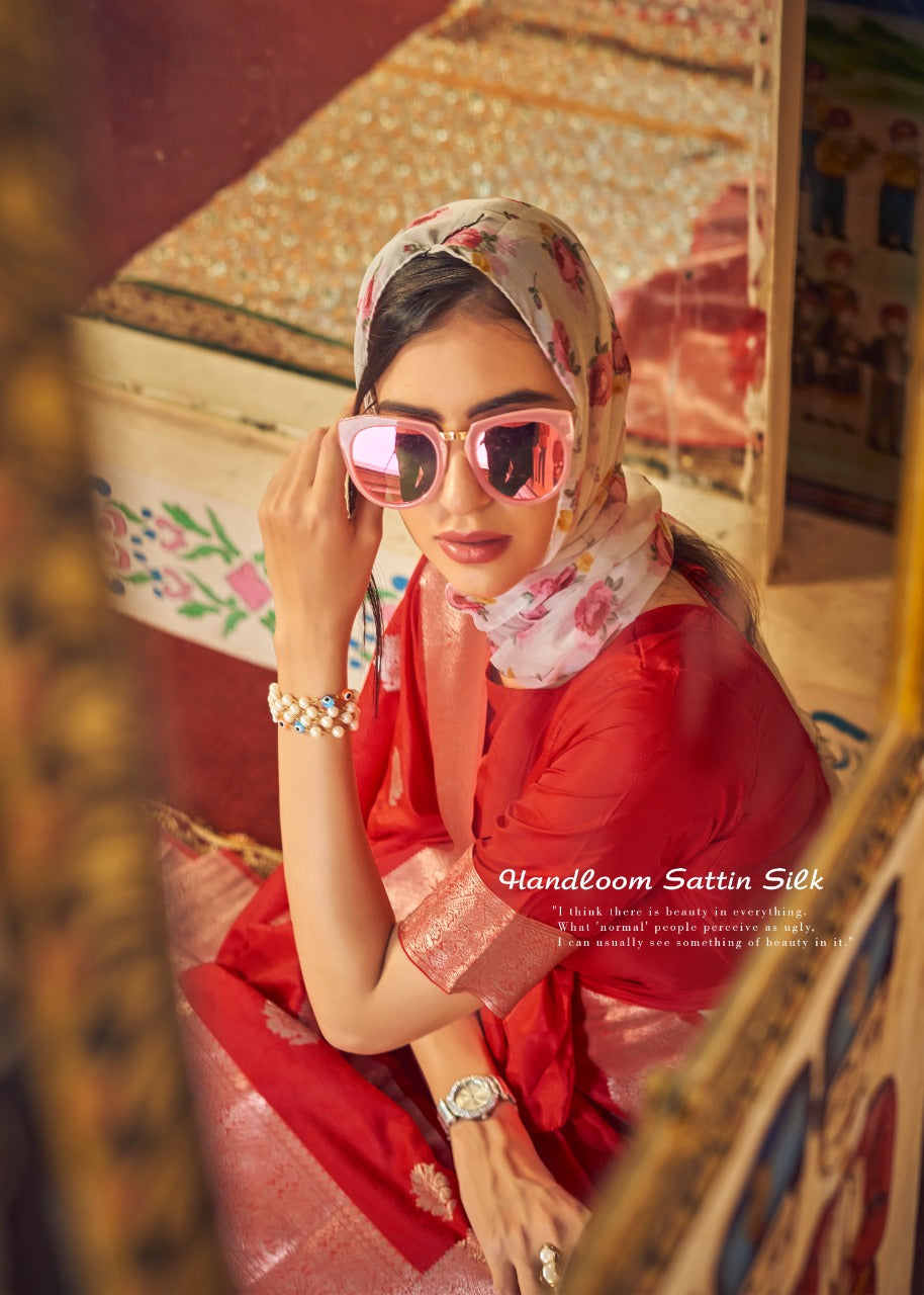 Rajpath Alberry Sattin Festive Wear Weaving Saree Collection Anant Tex Exports Private Limited