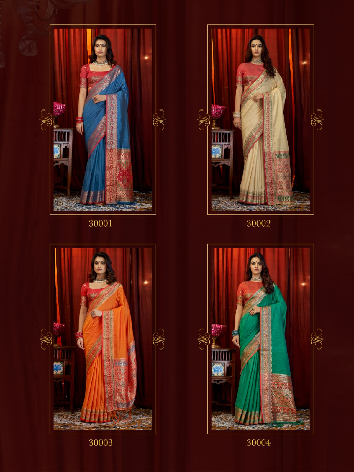 Rajyog Aaliya Silk Series 30001-30006 Gala Tussar Silk Saree Anant Tex Exports Private Limited