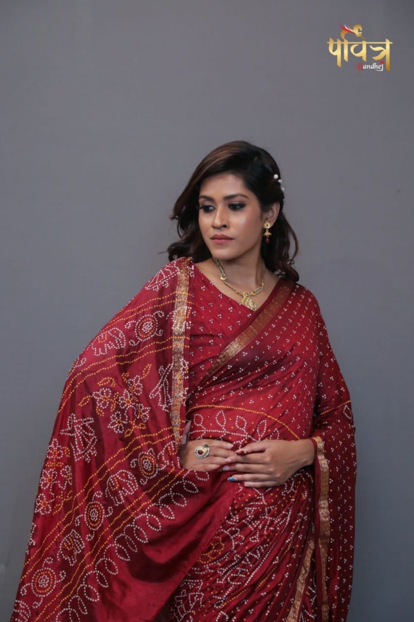 Most Demanded Collection Navratri Bandhej Saree Anant Tex Exports Private Limited