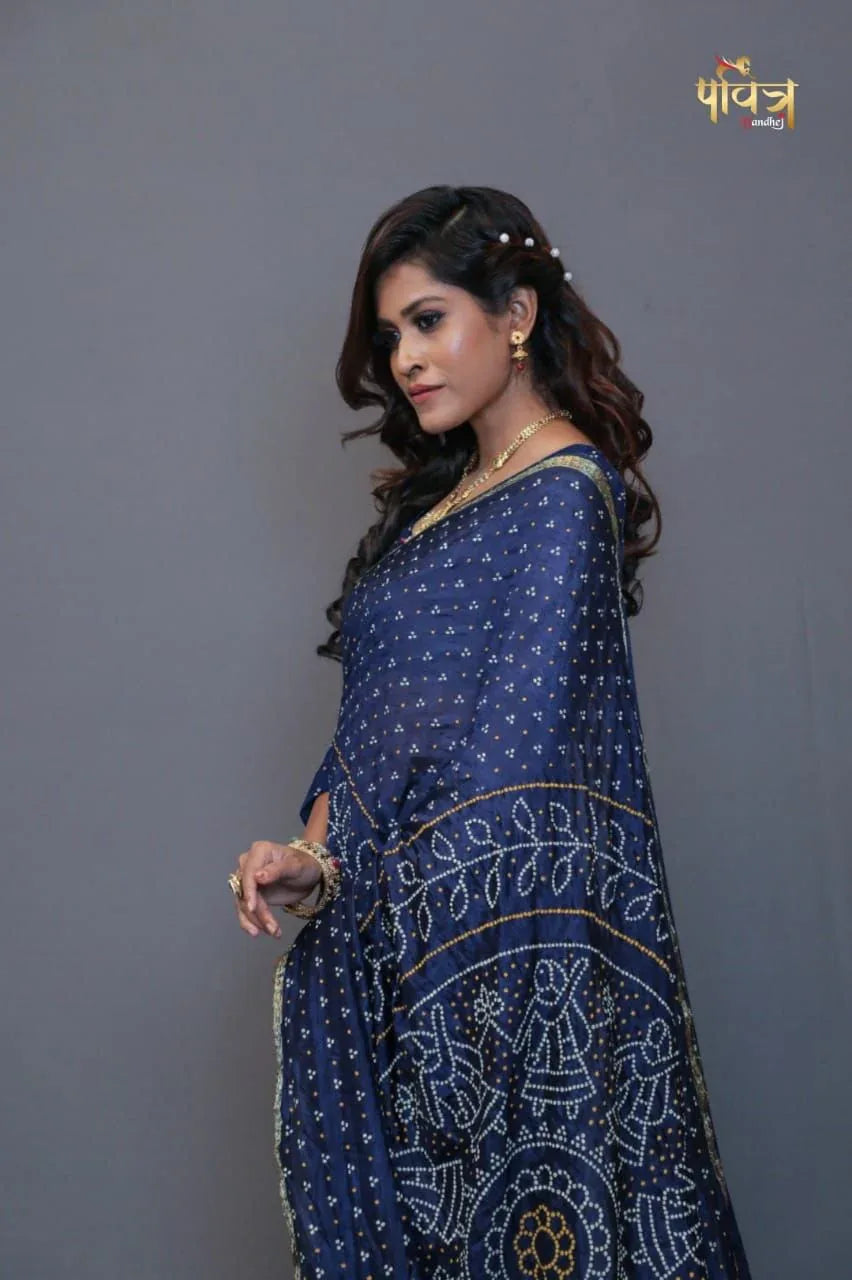 Most Demanded Collection Navratri Bandhej Saree Anant Tex Exports Private Limited