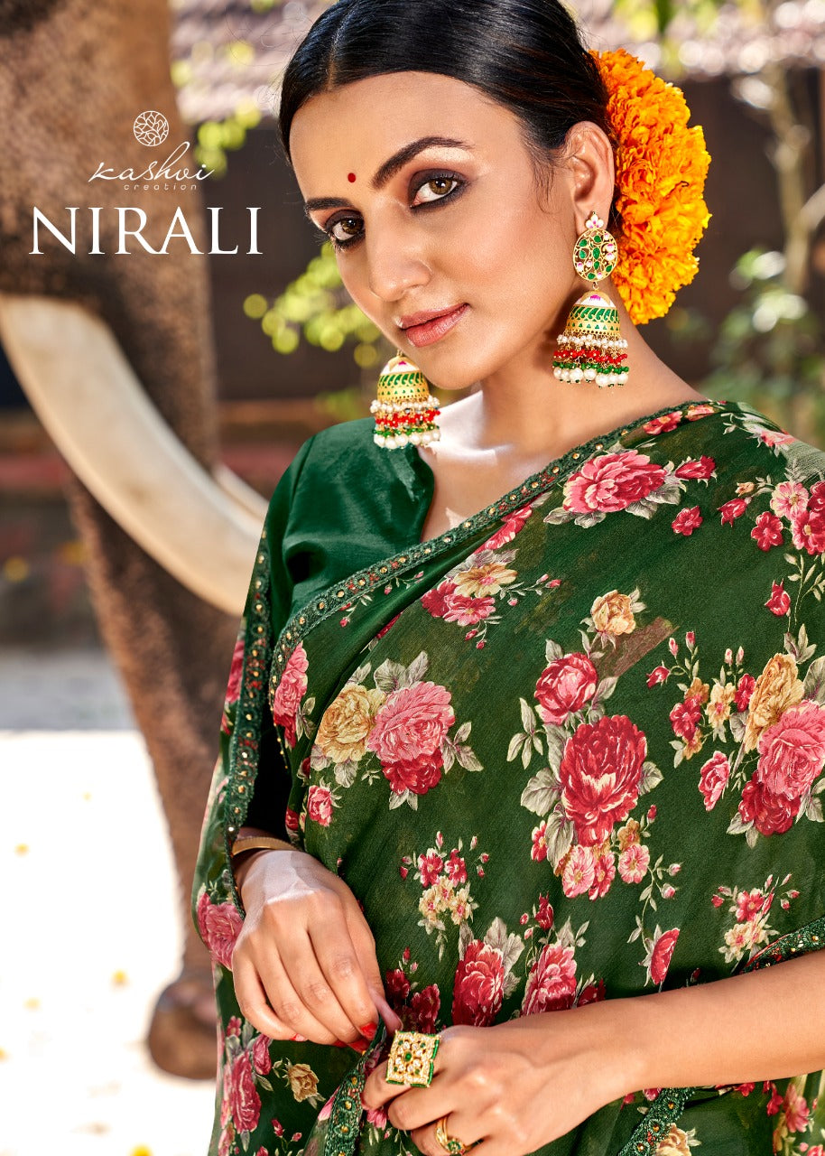 Fancy Casual Wear Chiffon Printed Sarees Collection Anant Tex Exports Private Limited