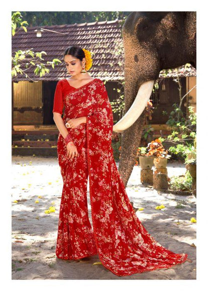 Fancy Casual Wear Chiffon Printed Sarees Collection Anant Tex Exports Private Limited