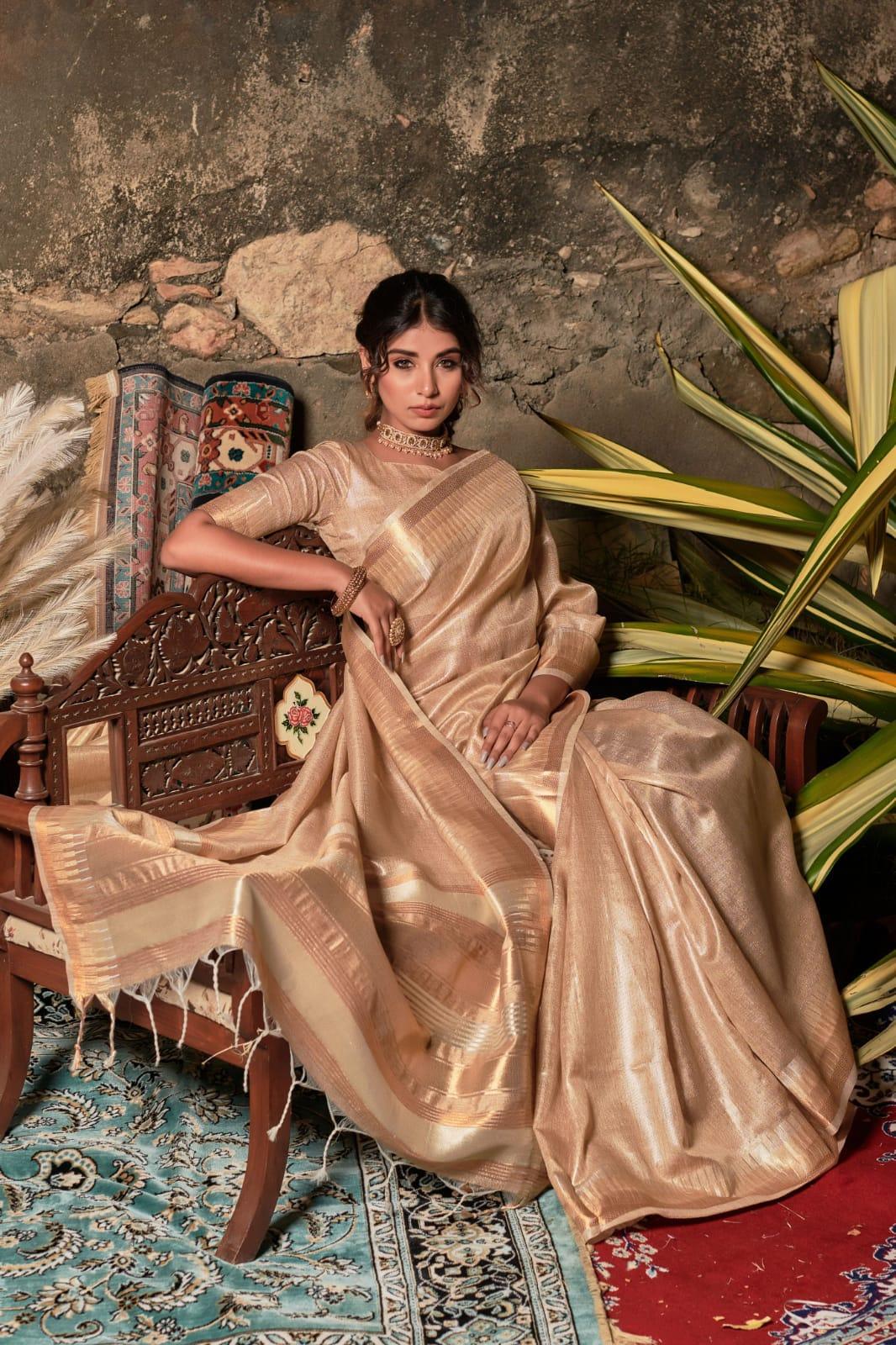 Soft Linen Tissue Silk Saree Anant Tex Exports Private Limited