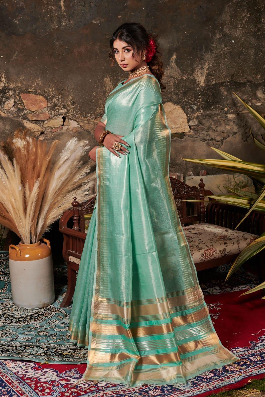 Soft Linen Tissue Silk Saree Anant Tex Exports Private Limited