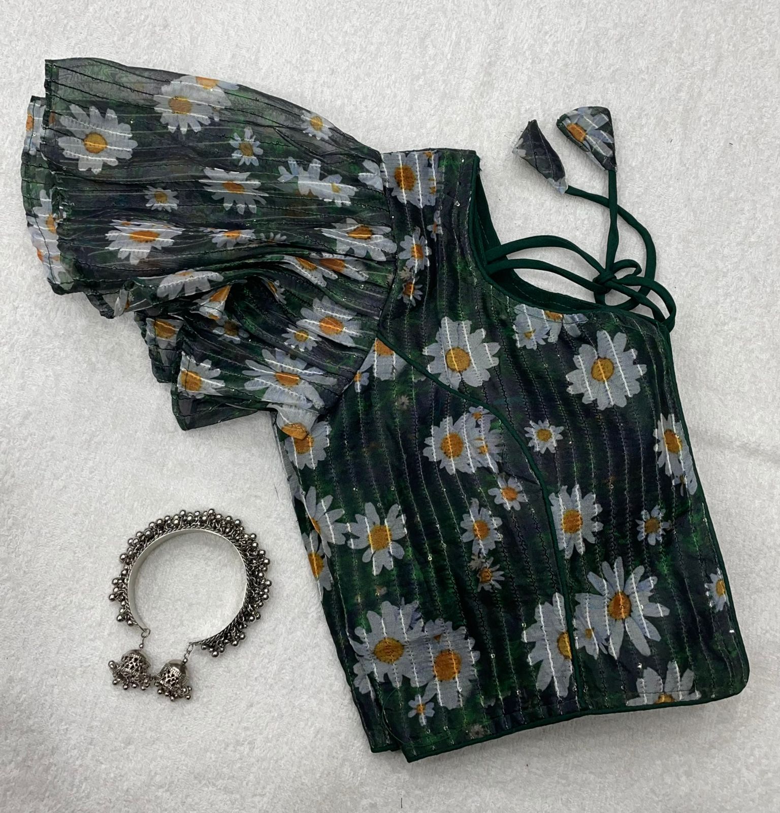 Party Wear Readymade Havey Organza Blouse Anant Tex Exports Private Limited