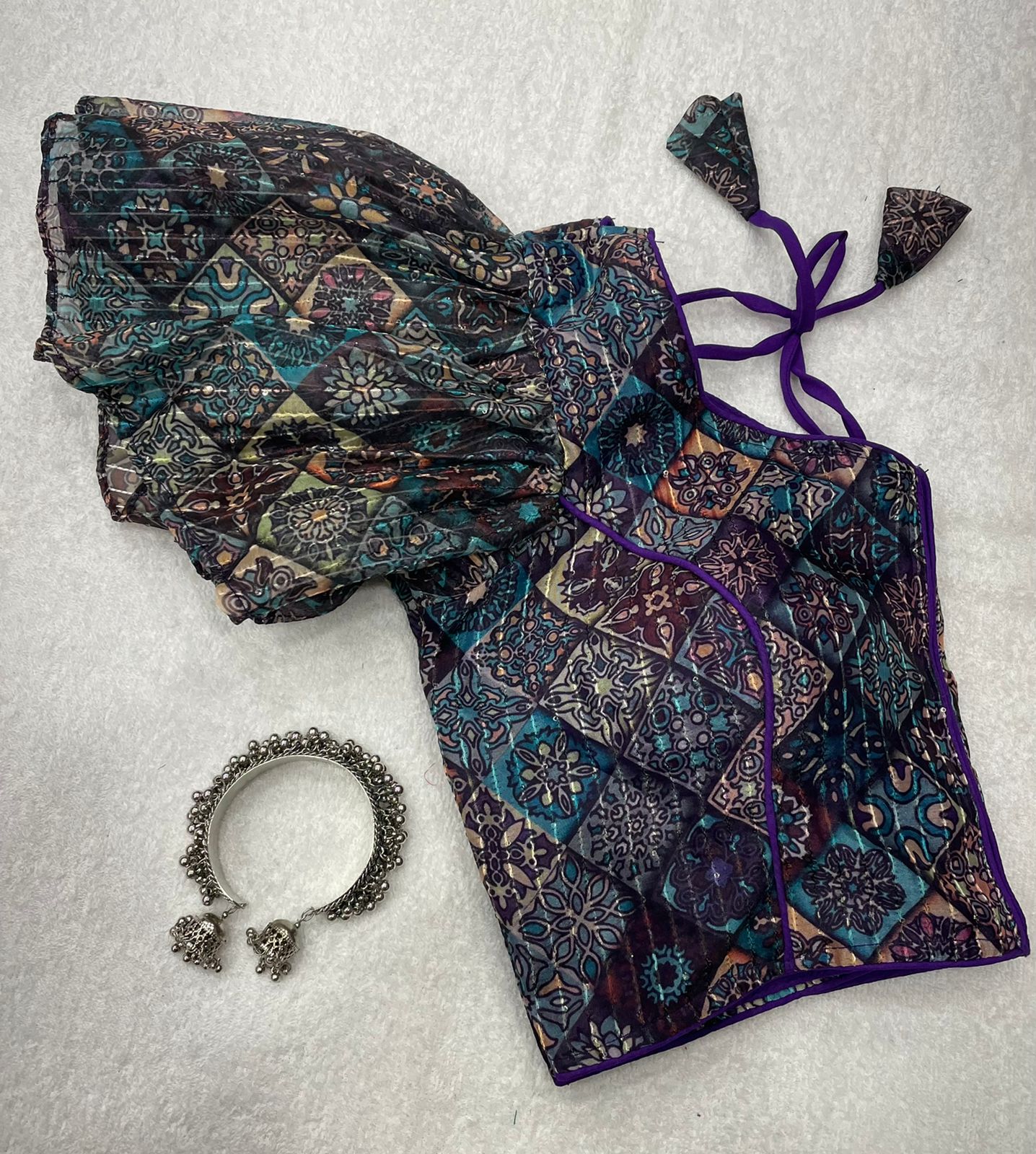 Party Wear Readymade Havey Organza Blouse Anant Tex Exports Private Limited