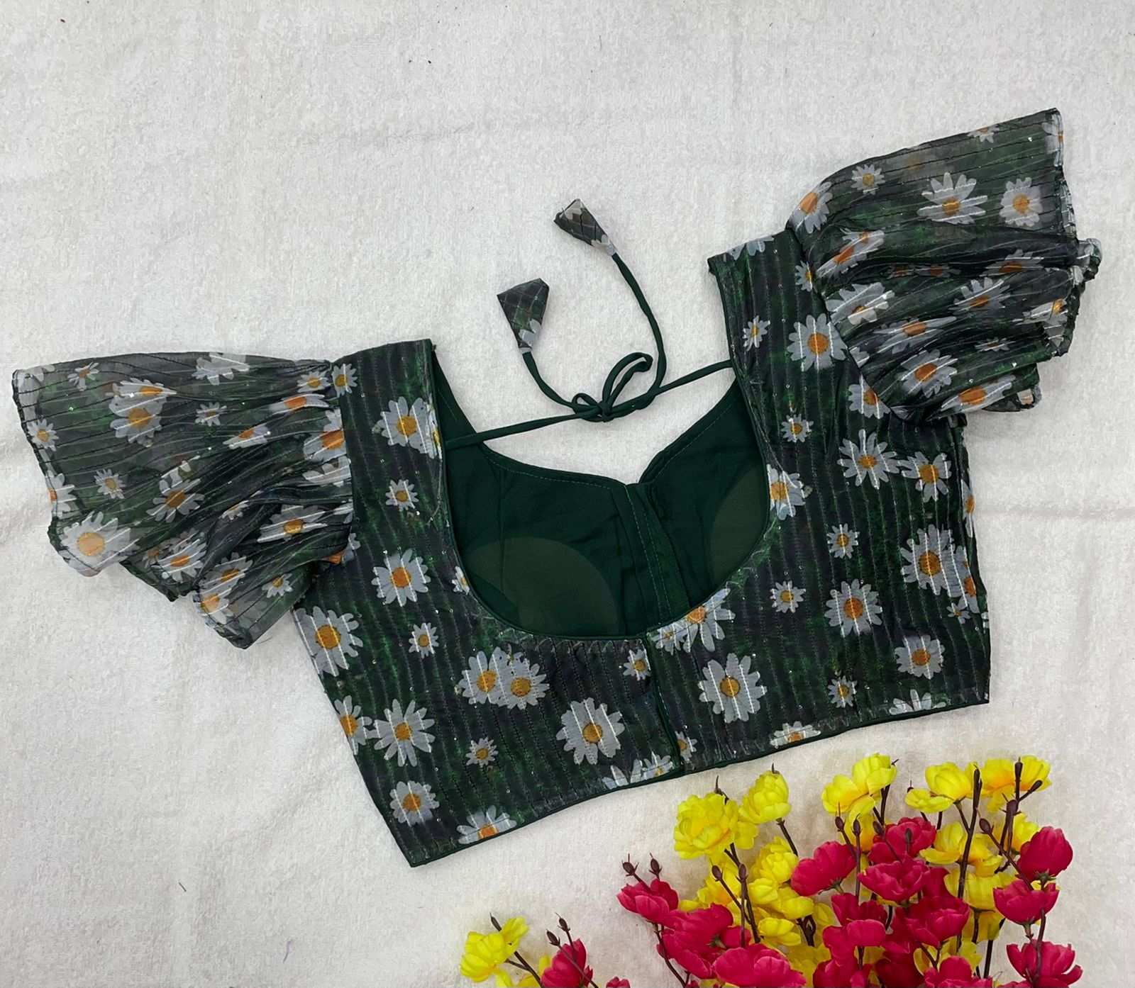 Party Wear Readymade Havey Organza Blouse Anant Tex Exports Private Limited